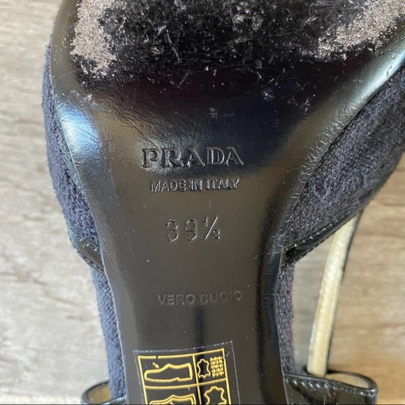 Prada slingbacks with patent leather and fabric - Picture 11 of 11